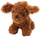 Lodër pelushi qen Miniature Poodle, 20 cm, ngjyrë kafe