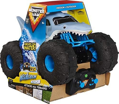 Makina me telekomandë Monster Jam Megalodon STORM, monster truck, shkalla 1:15, gri