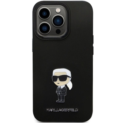 Mbrojtëse telefoni Karl Lagerfeld KLHCP14LSMHKNPK, për iPhone 14 Pro 6.1", silikon, e zezë