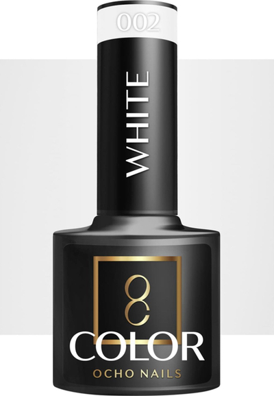Llak gjysmë permanent Ocho Nails Hybrid White 001, 5g, i bardhë