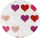 Stickers dekorativë Craft with Fun Hearts, filc, vetëngjitës, shumëngjyrësh