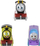 Set lodrash tren Thomas &amp; Friends Color Changers, 3 lokomotiva metalike, për kalamaj