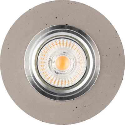 Llambë tavani LED Home24 Vitar Concrete II, dizajn beton, rrethore, gri