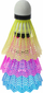 Shatlla badminton Magicall C405, set me 3 copë, plastik, shumëngjyrësh