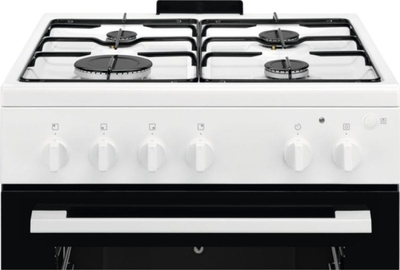Shporet me gaz Electrolux LKG604012W, 60 cm, 4 piata gaz, furrë me grill elektrik, i bardhë