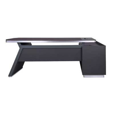 Shkruese zyre profesionale HM2084L, qoshe majtas, 220x180x76 cm, wenge gri