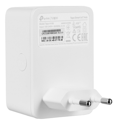 Hub smart me zile dere TP-Link Tapo H100, deri 64 pajisje, 19 melodi, i bardhë
