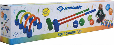 Set kroketi për kalamoj Schildkrot Soft Croquet 970305, 2 çekanë, me shumë ngjyra