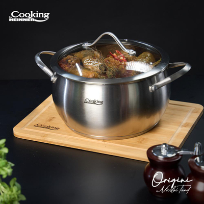 Tengere Heinner ORIGINI 4.3L, çelik inoksi, kapak xhami, argjendtë