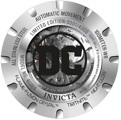 Orë për meshkuj Invicta DC Comics Batman Automatic Limited Edition, e zezë