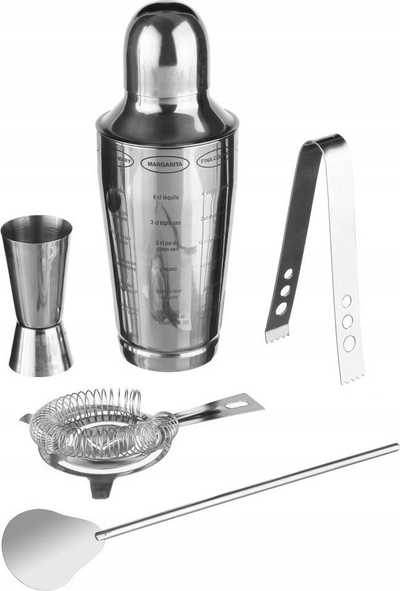 Set koktejesh Secret Du Gourmet Deluxe, 5 pjesë, çelik inox, argjendi