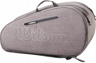 Çantë raketash padel Wilson Team Padel Bag, 2 ndarje, me termoizolim, gri