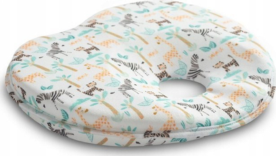 Ортопедско перниче за бебиња Sensillo Corrective Pillow Zoo, ергономско, памучен материјал, шарено