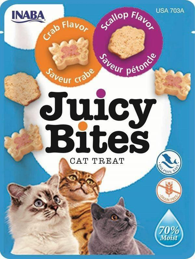 Shpërblim për mace Inaba Churu Juicy Bites, kallam deti dhe gaforre, 33.9g