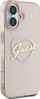 Mbulesë telefoni Guess GUHCP16SHCHGSPP, për iPhone 16 6.1", hardcase IML Heart, rozë