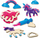 Set kreativ me brumë SES Creative 00410 Dough Unicorns Neon Glitter, me shkëlqim, shumëngjyrësh