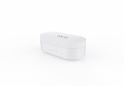 Kufje in ear AKAI BTE J10W, True Wireless, Bluetooth, të bardha