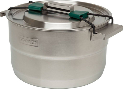Set gatimi kampingu Stanley Base Camp 3.5L, 21 pjesë, çelik inox, argjendtë