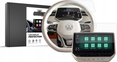 Заштитна мат фолија 2in1 за екран Volkswagen ID. Buzz 10\", анти отпечатоци од прсти, транспарентна
