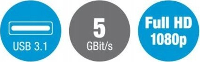 Adapter USB Type C Vivanco 3in1, VGA, USB 3.1, i bardhë