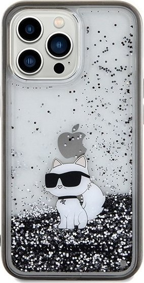 Mbulesë telefoni Karl Lagerfeld Liquid Glitter, për iPhone 13 Pro Max, plastike transparente me shkëlqim