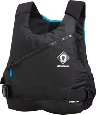Jeletë shpëtimi Crewsaver Pro 50N Side Zip, notueshmëri 50N, me rrip anësor, me të zezë dhe blu