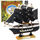 Model dekorativ anije piratësh Collectible, 16x15cm, dru, e zezë