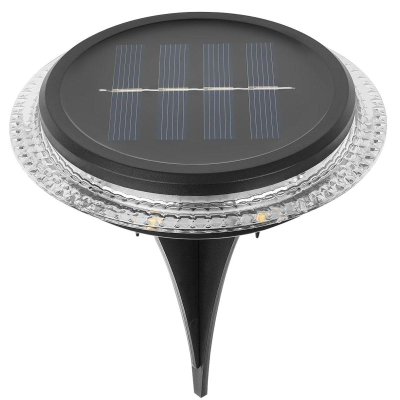 Llambë dielli për kopsht Disc, set me 2 copë, IP44, 11.2 cm, e zezë