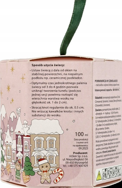 Qiri aromatik soje HiSkin Home Orange Chocolate, 100 ml, portokalli dhe çokollatë