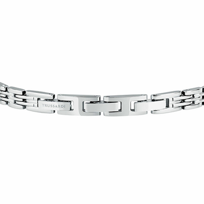 Byzylyk për meshkuj Trussardi Timeless T-Steel TJAXV34, i argjendtë/ i artë rozë