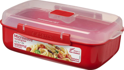 Tas kuzhine Sistema, 1.25L, plastik, i kuq