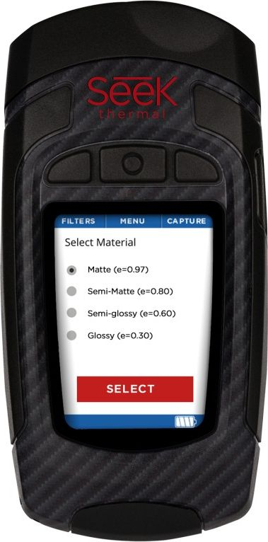 Термална камера Seek Thermal Reveal Pro, екран 2.4", ЛЕД 300 лумен, црна