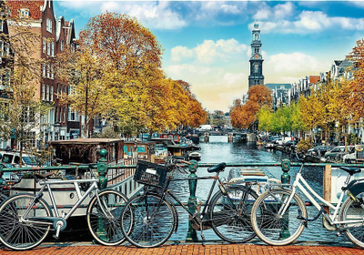 Puzzle Trefl Autumn in Amsterdam, 1000 copa, Unlimited Fit
