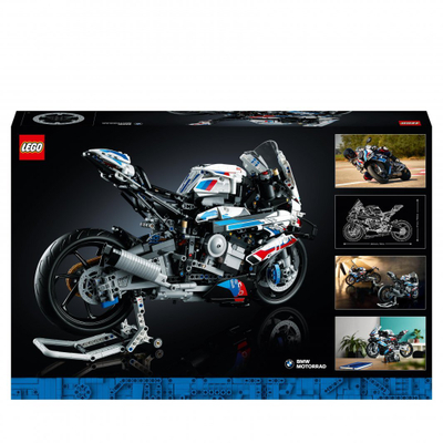 Set LEGO Technic BMW M 1000 RR 42130, model motor 1:5 për me e venë në vitrinë, shumëngjyrësh
