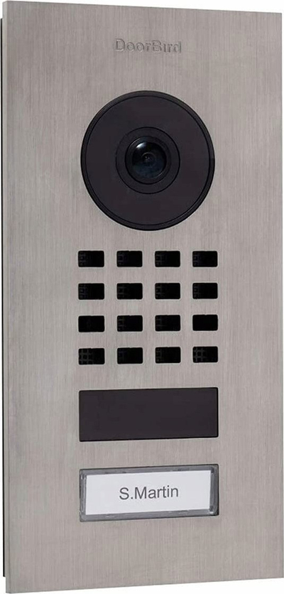 Interkom video DoorBird D1101V, IP, Wi-Fi LAN, çelik inox i argjendtë