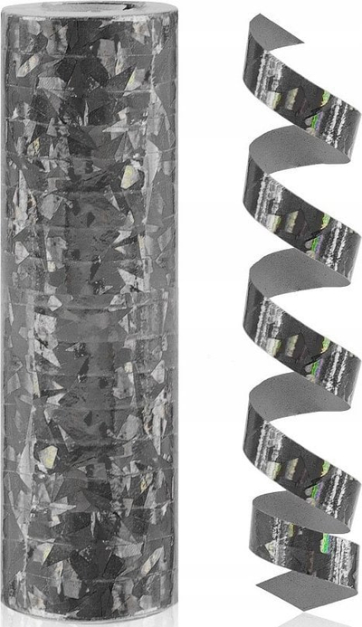 Shirit dekorativ holografik Godan, 4 m, i zi, 1 copë