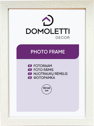 Kornizë foto Domoletti Decor Memory, 30x40 cm, xham mbrojtës, e bardhë