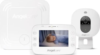 Бебефон Angelcare AC327, движење и видео, двонасочна комуникација, бел