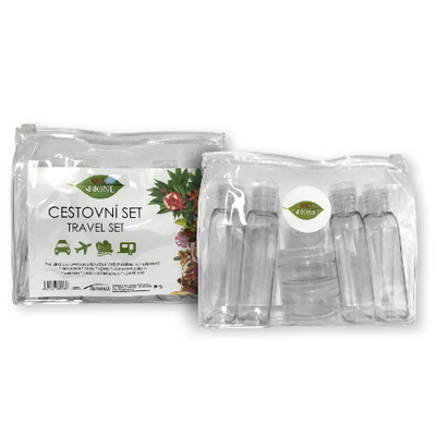 Set shishe kozmetike për udhëtim Bione Cosmetics, 6 copë