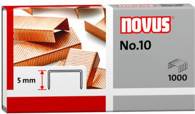Спојници за хартија Novus Staples 10 Mini, големина 10, сребрени