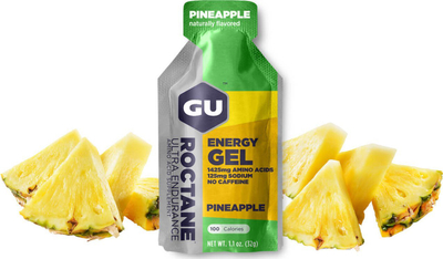 Енергетски гел GU Roctane Energy Gel ананас, 32 g, со аминокиселини, со натриум