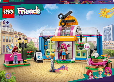 Set lojrash LEGO Friends 41743 Hair Salon, sallon flokësh për ndërtim, 6+ vjeç, shumëngjyrësh