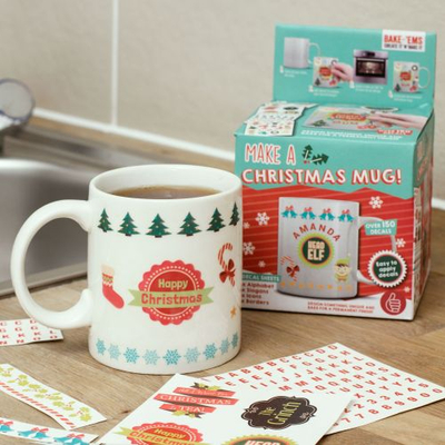 Шолја Thumbs Up Make a Christmas, 350 ml, со стикери, шарена