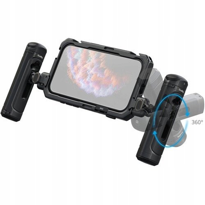 Kafaz mbajtës SmallRig 5540 Mobile Dual Handheld Kit për iPhone 17 Pro, me dorezë të dyfishtë, i zi