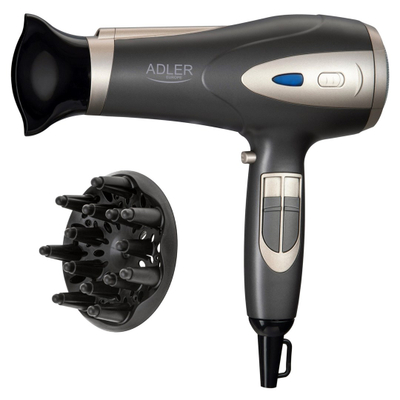 Tharëse flokësh Adler AD 2248gc, 2400W, jonizim, e zezë