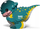 Puzzle 3D EUGY Pachycephalosaurus, lodër dinosauri kartoni, për kalamaj 6+