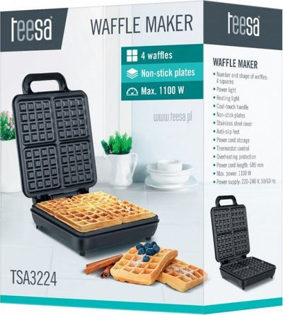 Aparat për waffle Diskutim TSA3224, e argjendtë