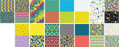 Bllok letra zbukuruese Happy Color Geometric, A4, 80 g, 15 fletë me ngjyra të ndryshme