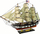 Model anije për koleksion USS Constitution XXL, me bazë druri, shumë i detajuar, shumëngjyrësh