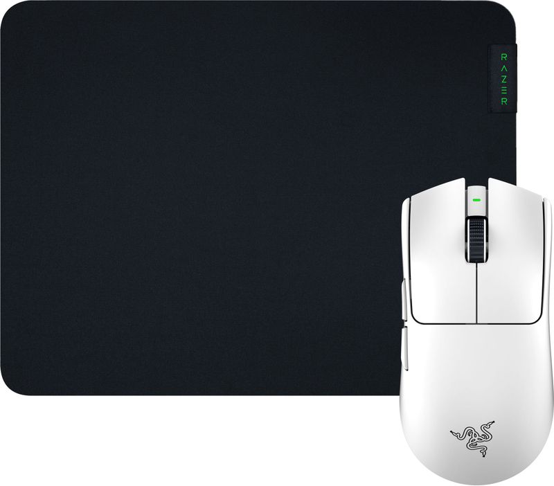 Pako gaming Razer Viper V3 Pro Hero Bundle, maus wireless, mauspad, e bardhë